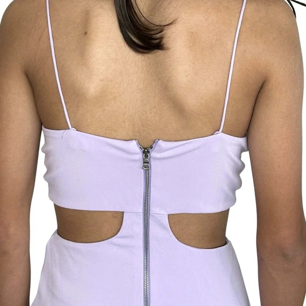 Alice + Olivia Havana Babydoll Cutout Dress Sz‎ 4 Going Out Mini Cocktail Purple